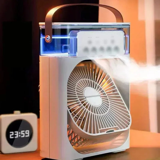 3-in-1 Xiaomi Mini Air Cooler – Portable USB Fan, LED Night Light & Mist Humidifier for Home, Office & Travel