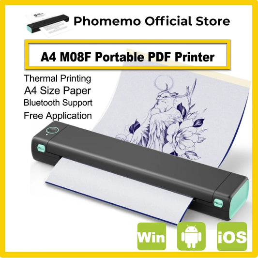 PrintGo M08F – Wireless A4 Bluetooth Thermal Printer