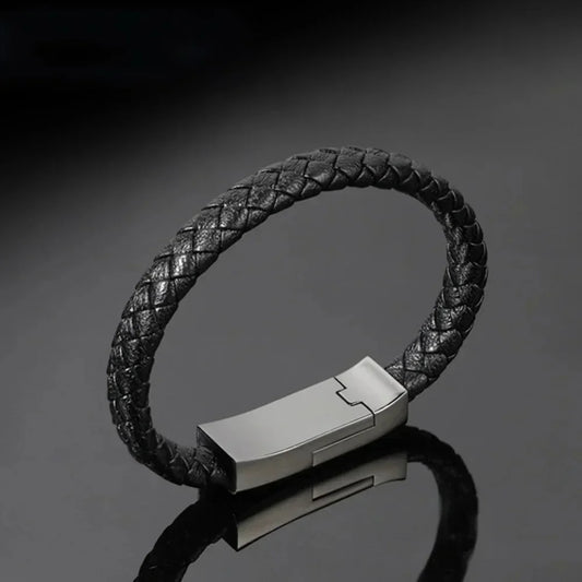60W USB-C Fast Charging Bracelet Cable – Compatible with iPhone 14, Samsung, Xiaomi, Huawei