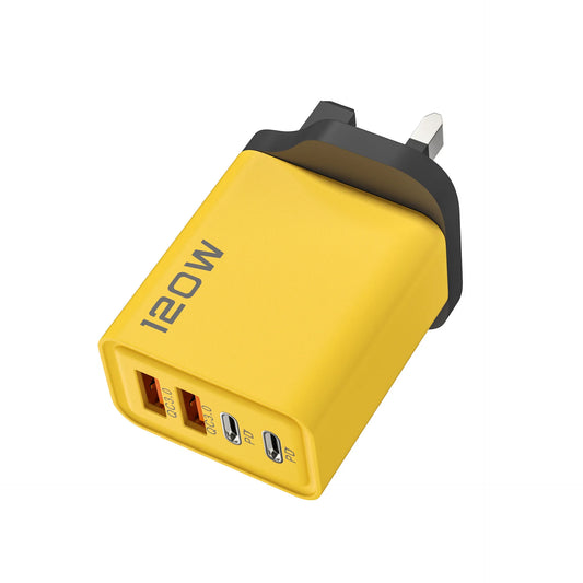 QuickCharge Pro – 120W 4-Port USB-C & USB-A Wall Charger